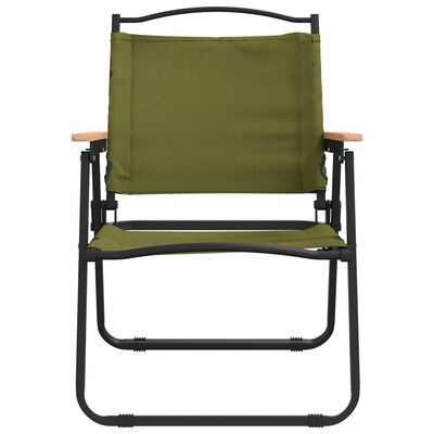 vidaXL Camping Chairs 2 pcs Green 54x55x78 cm Oxford Fabric