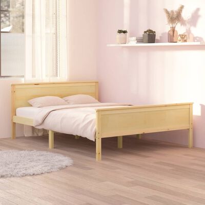 vidaXL Bed Frame without Mattress Solid Wood Pine 120x200 cm