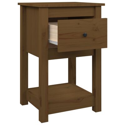 vidaXL Bedside Cabinet Honey Brown 40x35x61.5 cm Solid Wood Pine