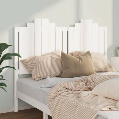 vidaXL Bed Headboard White 141x4x110 cm Solid Wood Pine