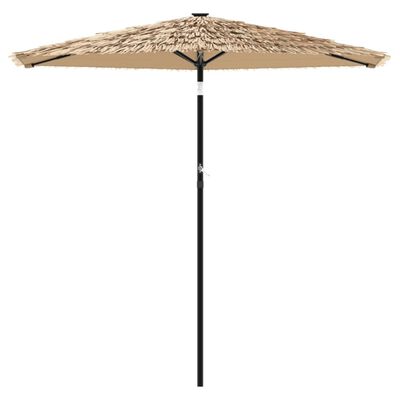 vidaXL Garden Parasol with Steel Pole Brown 223x223x213 cm