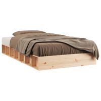 vidaXL Bed Frame without Mattress 75x190 cm Small Single Solid Wood