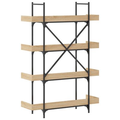 vidaXL Bookcase 4-Tier Sonoma Oak 100x33x145.5 cm Engineered Wood