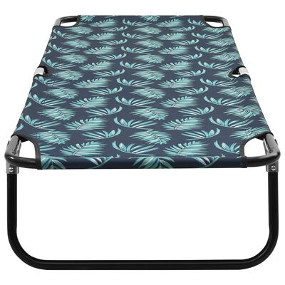 vidaXL Folding Sun Lounger Steel Leaf Pattern