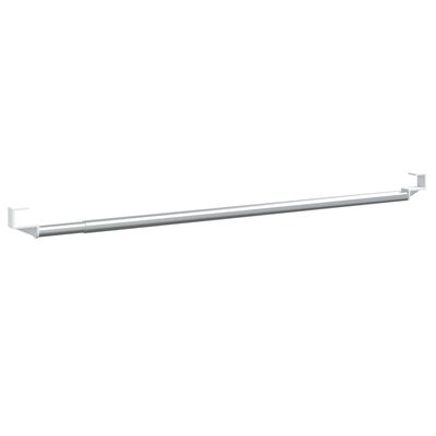 vidaXL Curtain Rails 2 pcs White and Silver 60-105 cm Aluminium