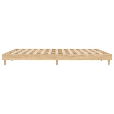 vidaXL Bed Frame without Mattress Sonoma Oak 140x200 cm Engineered Wood