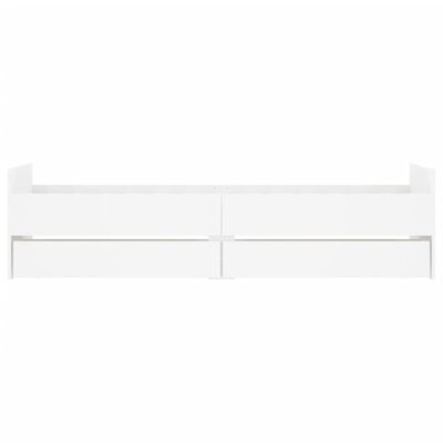 vidaXL Bed Frame with Drawers White 90x200 cm