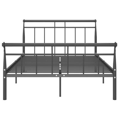 vidaXL Bed Frame without Mattress Black Metal 120x200 cm