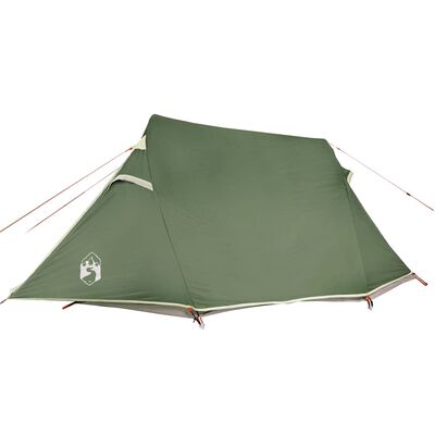 vidaXL Camping Tent Tunnel 2-Person Green Waterproof