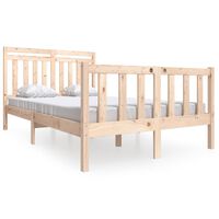 vidaXL Bed Frame without Mattress Solid Wood 120x200 cm (810077+814084)