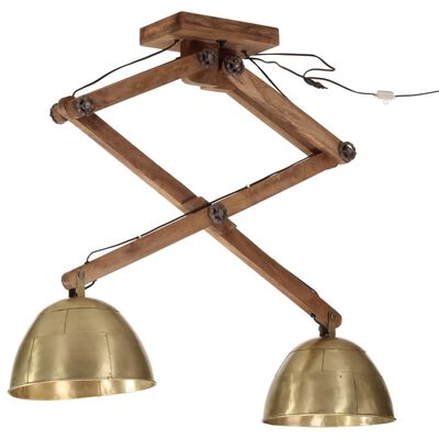 vidaXL Ceiling Lamp 25 W Antique Brass 29x18x85 cm E27