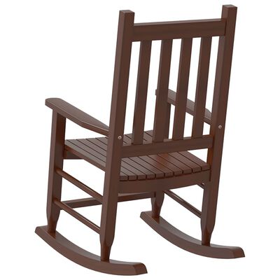 vidaXL Rocking Chair for Children Brown Solid Wood Poplar