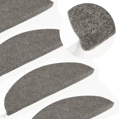 vidaXL Stair Mats Self-adhesive 10 pcs Grey 65x22.5x3.5 cm