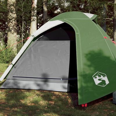 vidaXL Camping Tent Dome 3-Person Green Waterproof