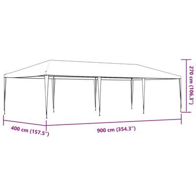 vidaXL Party Tent 4x9 m White