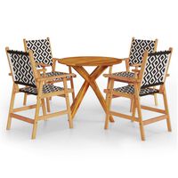 vidaXL 5 Piece Garden Dining Set Solid Wood Acacia