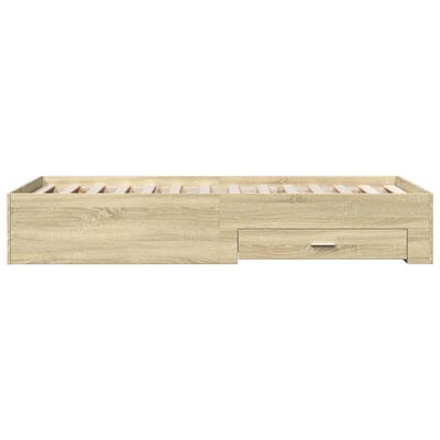 vidaXL Bed Frame with Drawers without Mattress Sonoma Oak 90x200 cm