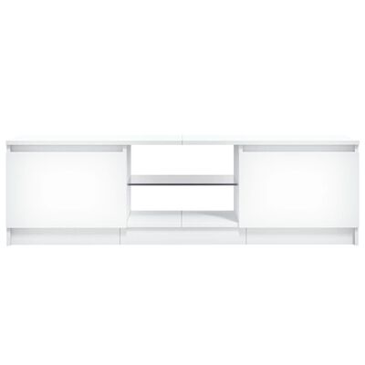 vidaXL TV Cabinet with LED Lights White 120x30x35.5 cm