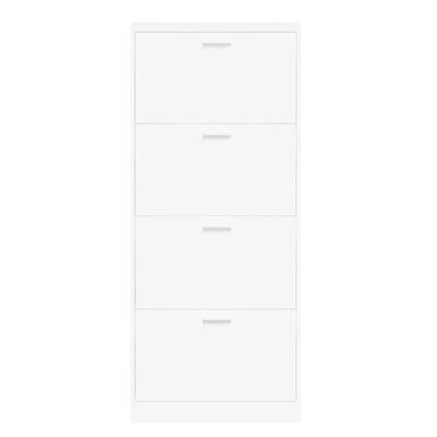 vidaXL Shoe Cabinet White 59x17x150 cm Engineered Wood