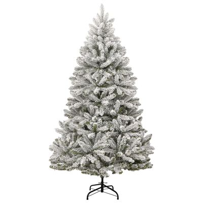 vidaXL Artificial Hinged Christmas Tree 300 LEDs & Ball Set 180 cm