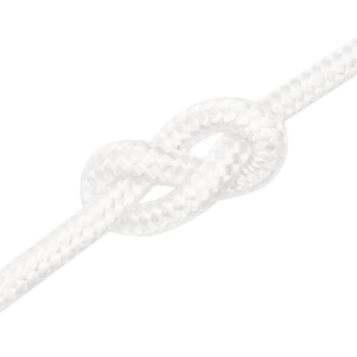 vidaXL Boat Rope Full White 12 mm 50 m Polypropylene