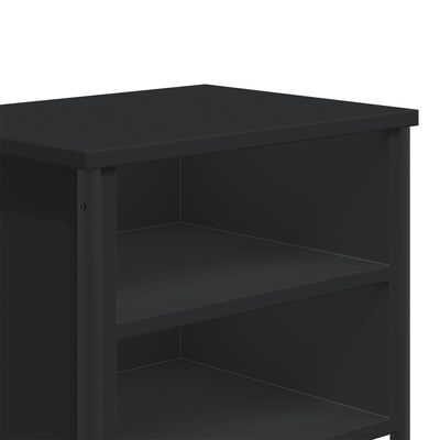 vidaXL Bedside Cabinet Black 40x30x40 cm Engineered Wood