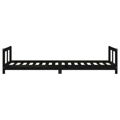 vidaXL Kids Bed Frame Black 80x200 cm Solid Wood Pine