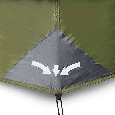 vidaXL Family Tent 10-Person Green Quick Release Waterproof