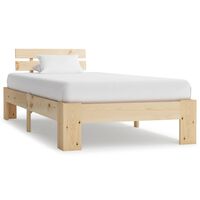 vidaXL Bed Frame without Mattress Solid Pine Wood 100x200 cm