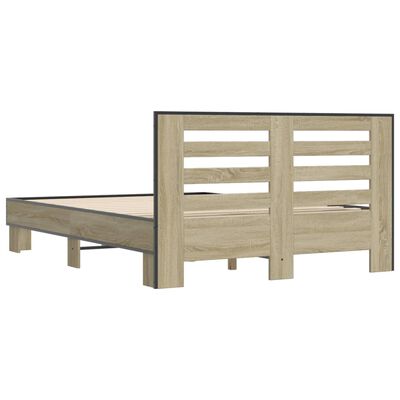 vidaXL Bed Frame without Mattress Sonoma Oak 120x200 cm