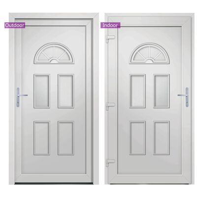 vidaXL Front Door White 88x200 cm PVC