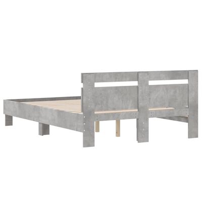 vidaXL Bed Frame without Mattress Concrete Grey 120x190 cm Small Double