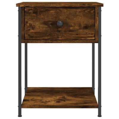 vidaXL Bedside Table Smoked Oak 44x45x58 cm Engineered Wood