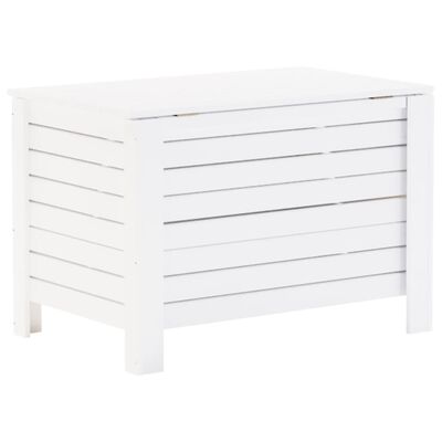 vidaXL Storage Box with Lid RANA White 100x49x54 cm Solid Wood Pine