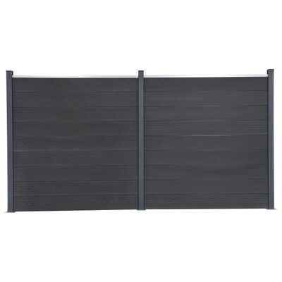 vidaXL Fence Panel Set Grey 353x186 cm WPC