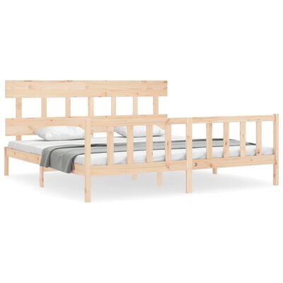 vidaXL Bed Frame without Mattress 200x200 cm Solid Wood Pine