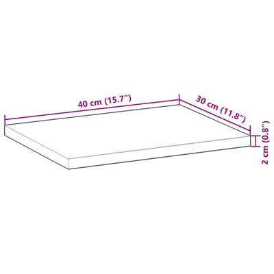 vidaXL Floating Shelves 3 pcs 40x30x2 cm Oil Finished Solid Wood Acacia