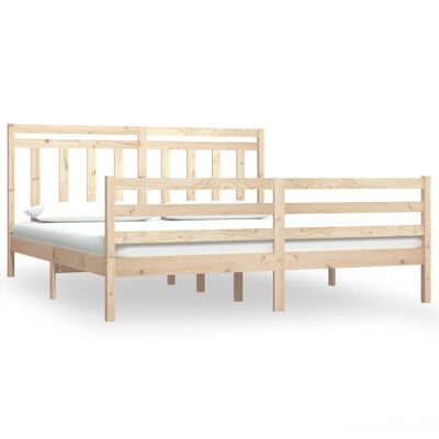 vidaXL Bed Frame without Mattress 180x200 cm Super King Solid Wood