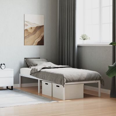 vidaXL Metal Bed Frame White 80x200 cm