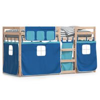 vidaXL Bunk Bed without Mattress Blue 75x190 cm Small Single Solid Wood Pine