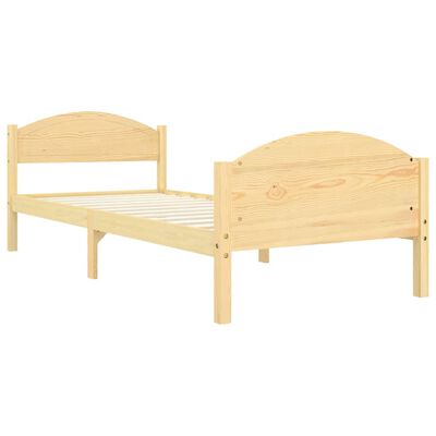 vidaXL Bed Frame without Mattress Solid Pine Wood 100x200 cm