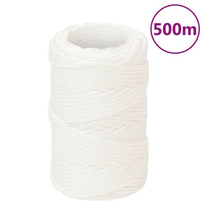 vidaXL Boat Rope Full White 2 mm 500 m Polypropylene