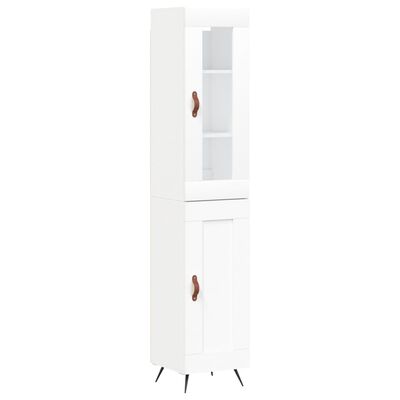 vidaXL Highboard White 34.5x34x180 cm Engineered Wood