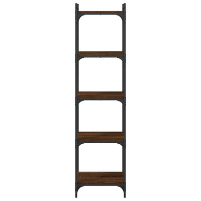 vidaXL Bookcase 5-Tier Brown Oak 40x30x154 cm Engineered Wood