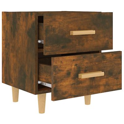 vidaXL Bed Cabinet Smoked Oak 40x35x47.5 cm