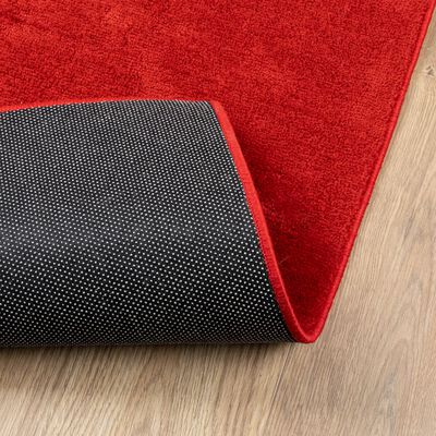 vidaXL Rug OVIEDO Short Pile Red 240x240 cm