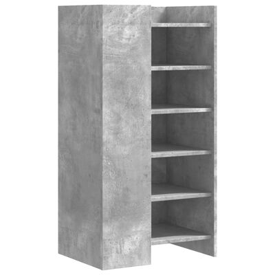 vidaXL Shoe Cabinet Concrete Grey 52x37.5x100 cm Engineered Wood