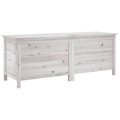 vidaXL Garden Storage Box White 150x50x56.5 cm Solid Wood Fir