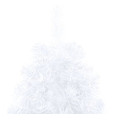 vidaXL Artificial Half Pre-lit Christmas Tree with Ball Set White 240 cm