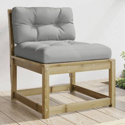 vidaXL Garden Sofas with Cushions 2pcs Impregnated Wood Pine